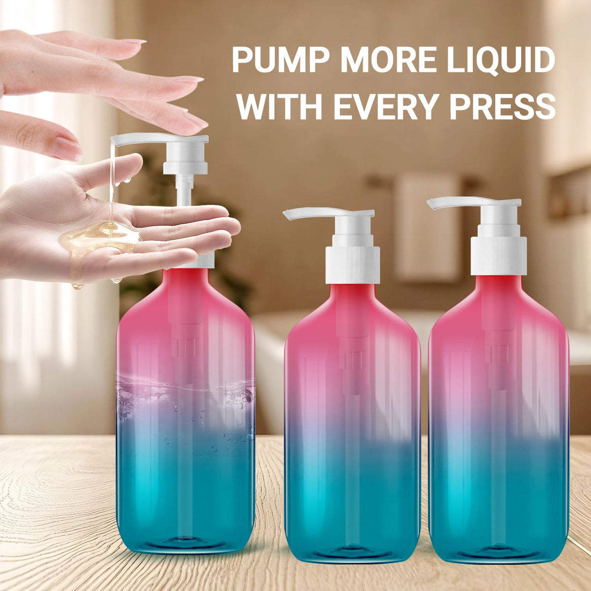Elegant FOOCHY gradient bottle gift set on display