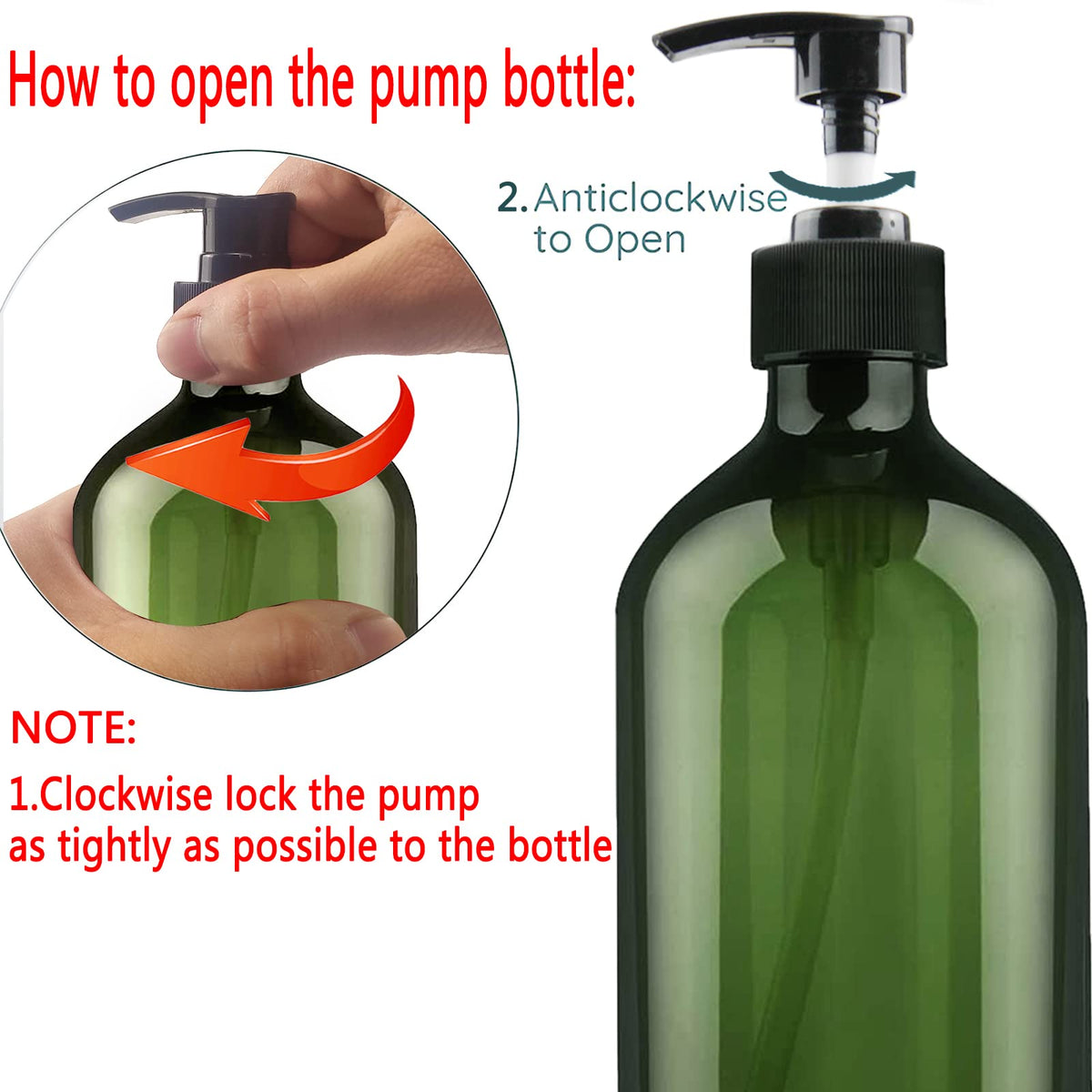 FOOCHY labels included on pump bottles help you identify contents easily.
