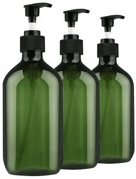 FOOCHY pump bottles shown in use with sanitizer and lotion.