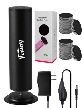Fooseey Dermave foot callus remover front view shows durable aluminum construction for smooth pedicures.