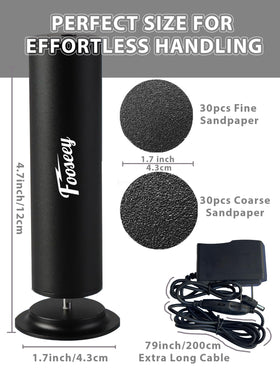 Fooseey Dermave speed control allows customizing texture removal during pedicures.