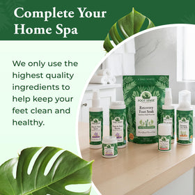 Aromatics rise from Foot Sense Tea Tree Oil Detox Foot Soak during use.