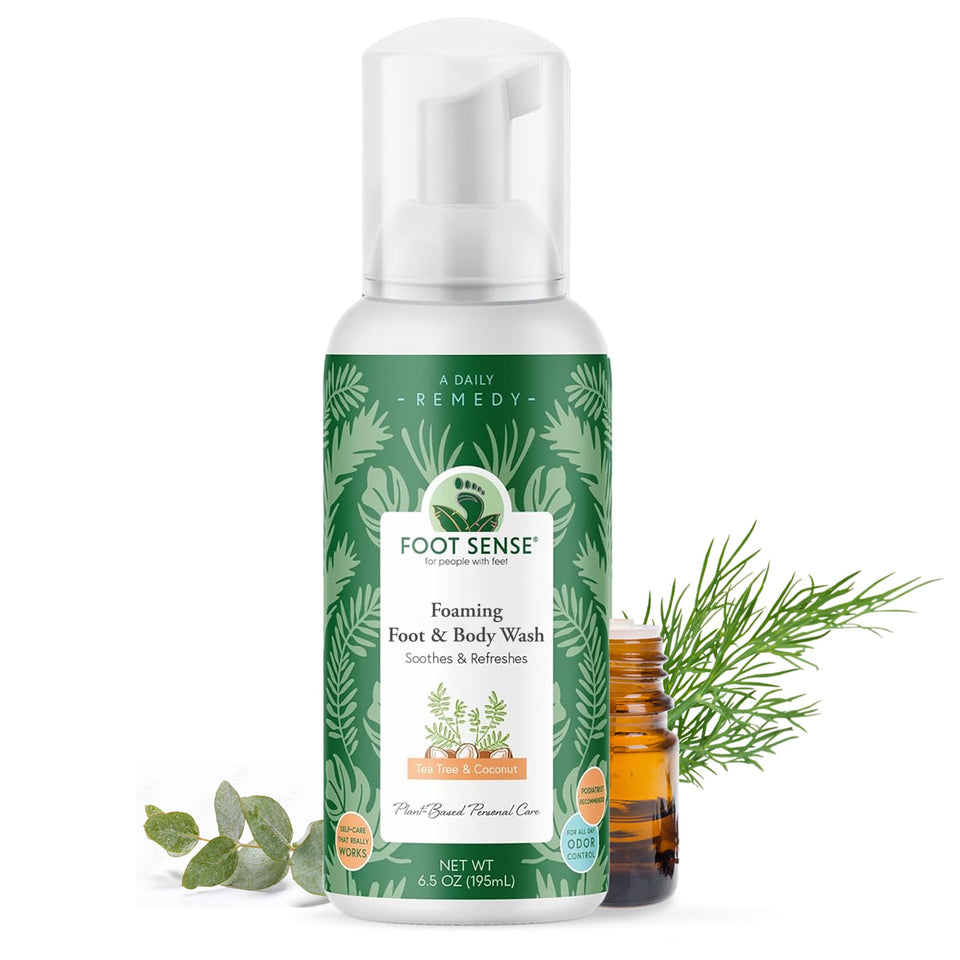Foot Sense Tea Tree Oil Foaming Wash bottle for refreshed feet and skin