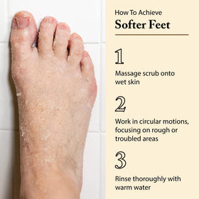 FootFitter vanilla-scented scrub enhances a soothing spa-like routine.