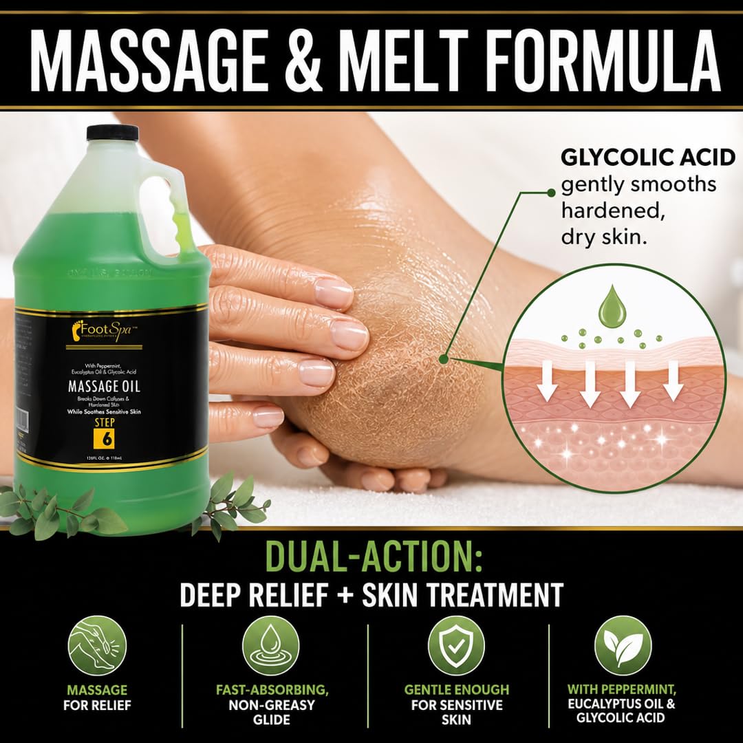 FootSpa oil used with feet and hands massage tools for enhanced therapy