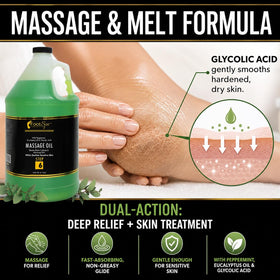 FootSpa oil used with feet and hands massage tools for enhanced therapy