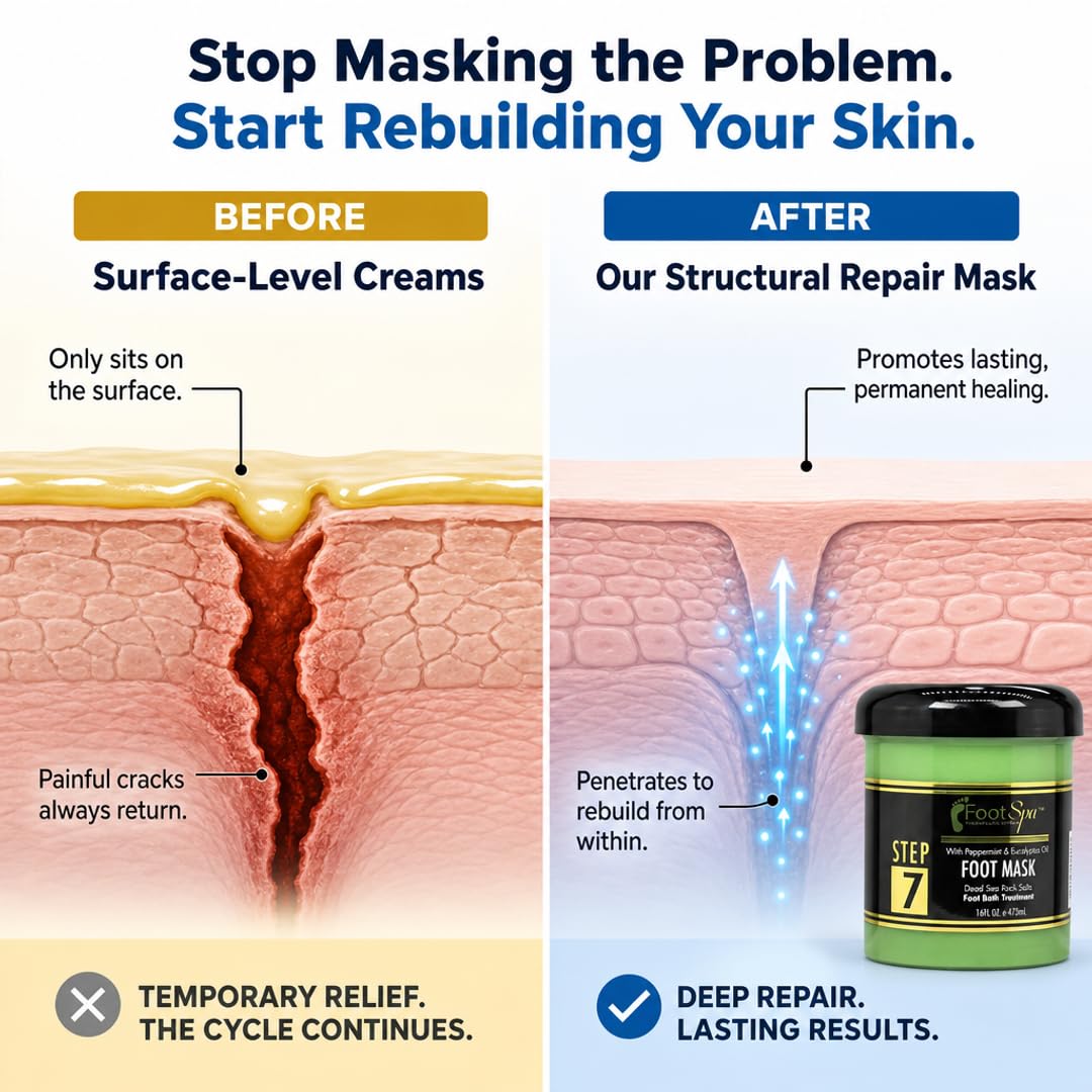 FootSpa Foot Repair Mask cream texture ready to apply