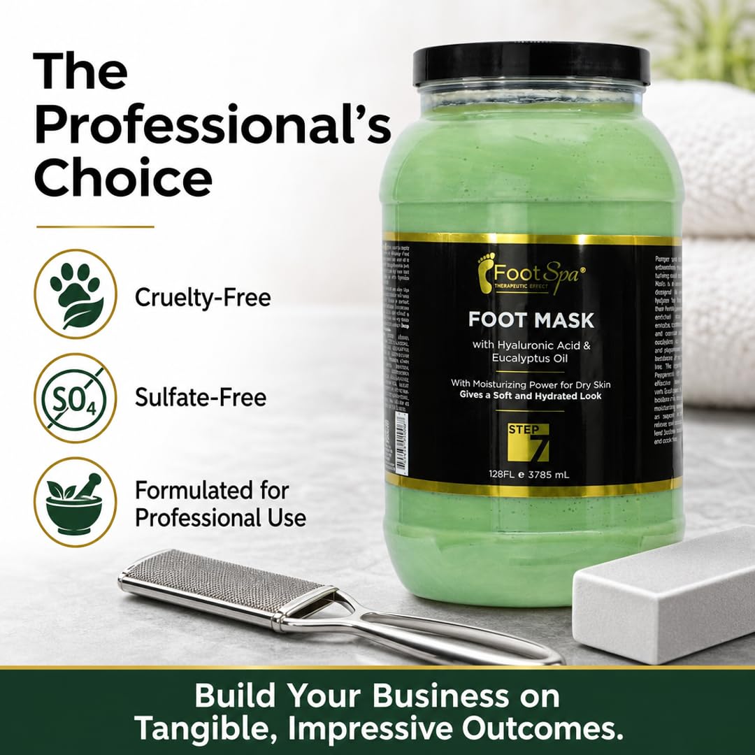 FootSpa gallon-pack backbar use helps salons streamline service and inventory.