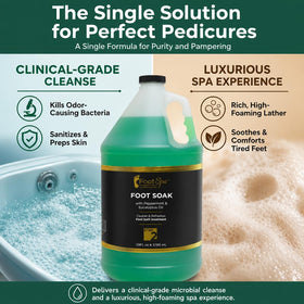 FootSpa high-foaming cleanse shows deep cleansing and spa-like lather.