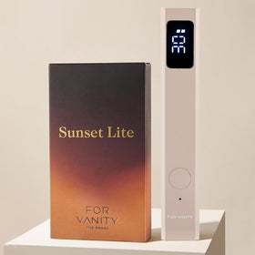 For Vanity Sunset Lite front view showcases a compact, travel-ready design ideal for home manicures.