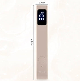 For Vanity Sunset Lite LCD display highlights precise 20s and 60s timers for gel curing.