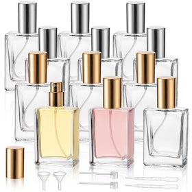 Foraineam 12-pack square glass bottle 30ml for easy travel refills.