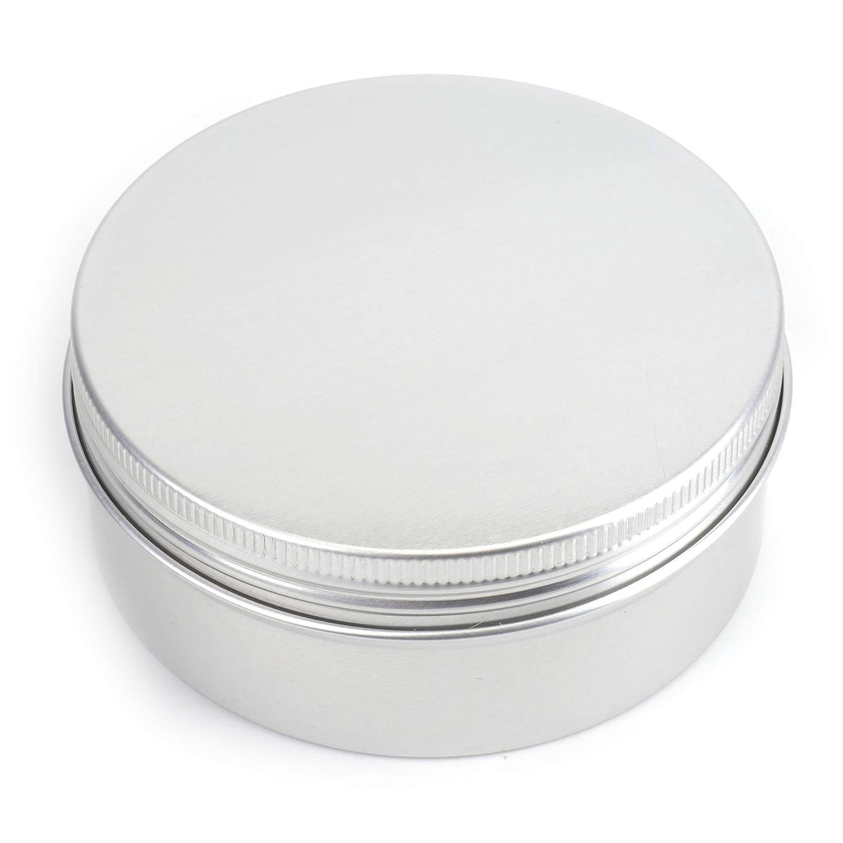 Foraineam 8 oz aluminum tin with secure lid, great for cosmetics and crafts.