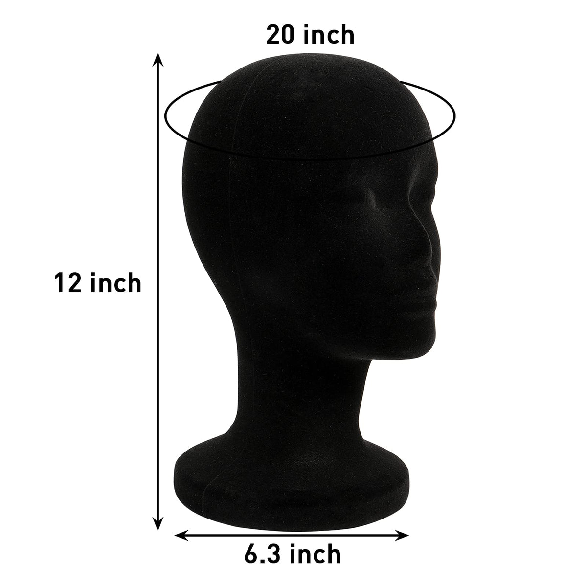 Foraineam 12-inch foam head ideal for glasses and accessories display in salons or at home.