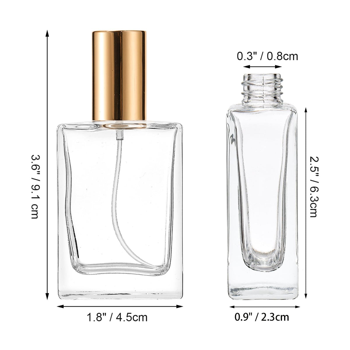 Foraineam fine mist atomizer provides smooth, even spray.