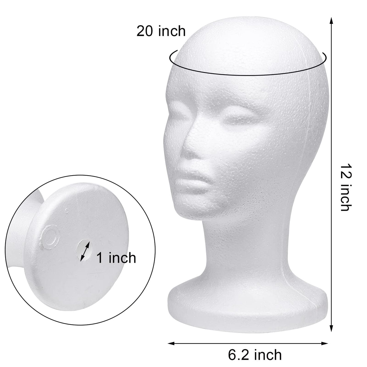 Foraineam foam head bottom hole designed for holder