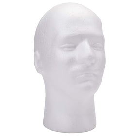 Foraineam foam head displays hats and glasses securely during styling.