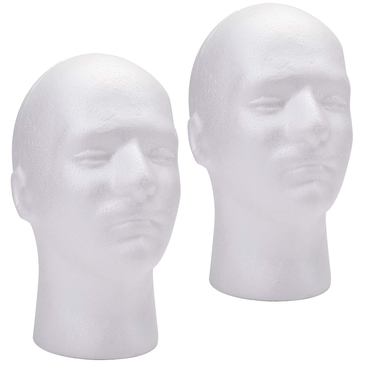 Foraineam male foam head for wig display, lightweight and easy to clamp.