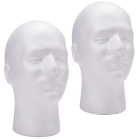 Foraineam male foam head for wig display, lightweight and easy to clamp.