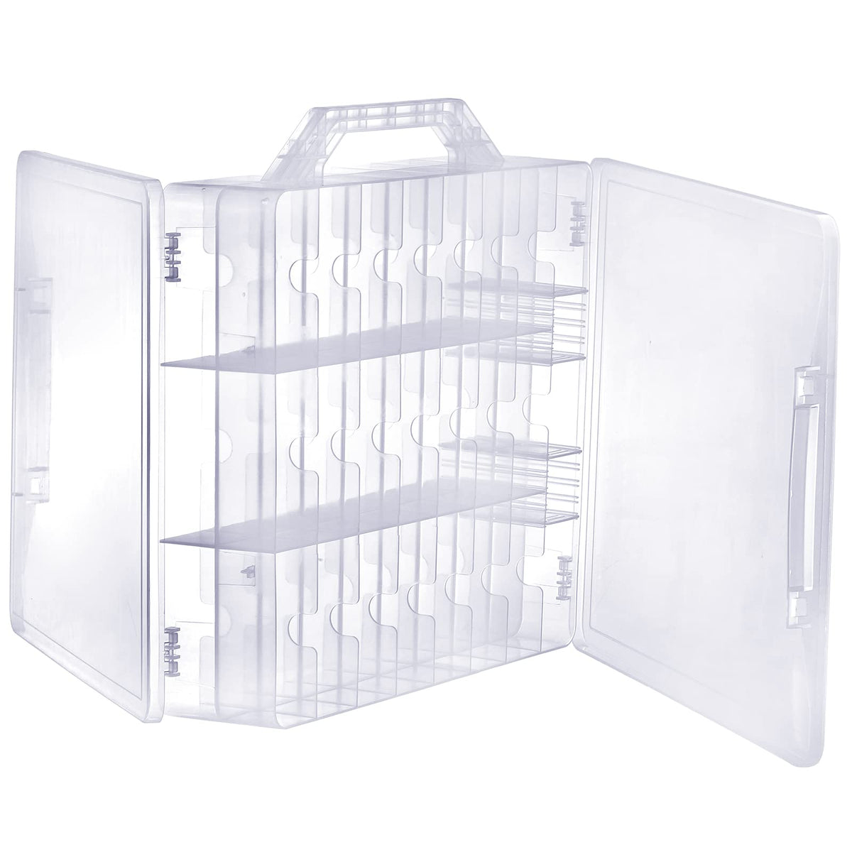 Foraineam nail polish organizer front view with clear bottle visibility