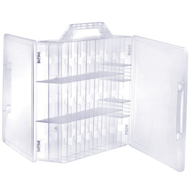 Foraineam nail polish organizer front view with clear bottle visibility