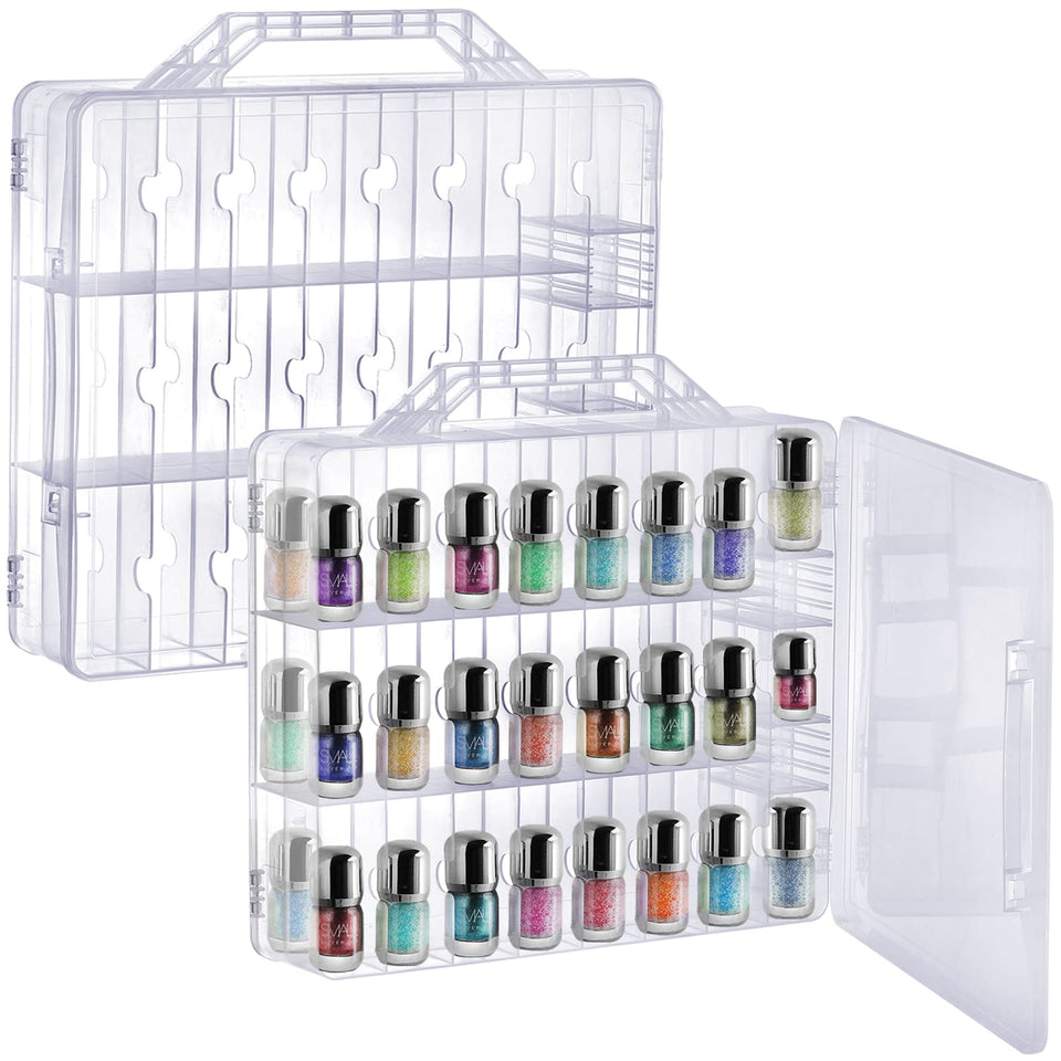 Foraineam nail polish organizer side view showing 48 bottles accessible
