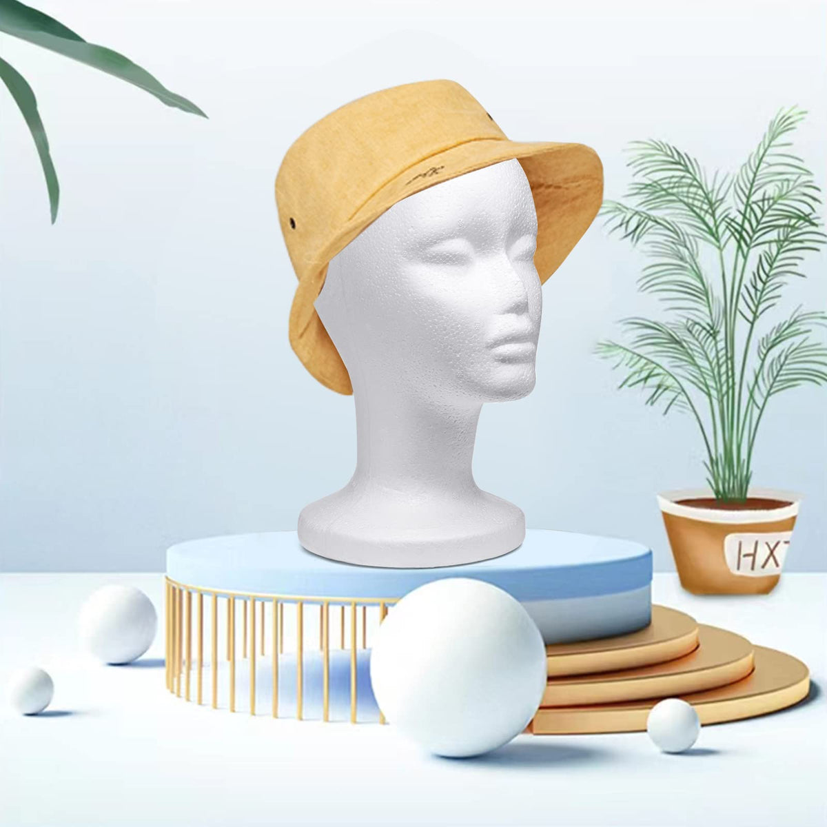 Foraineam travel-friendly foam head for on-the-go displays