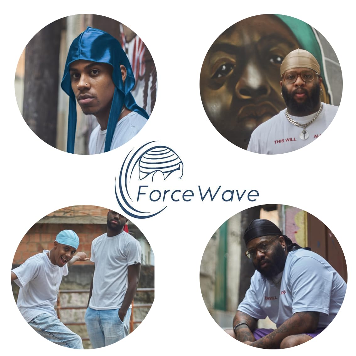 ForceWave 360-wave capable durag demonstrating tight compression and wave shaping.