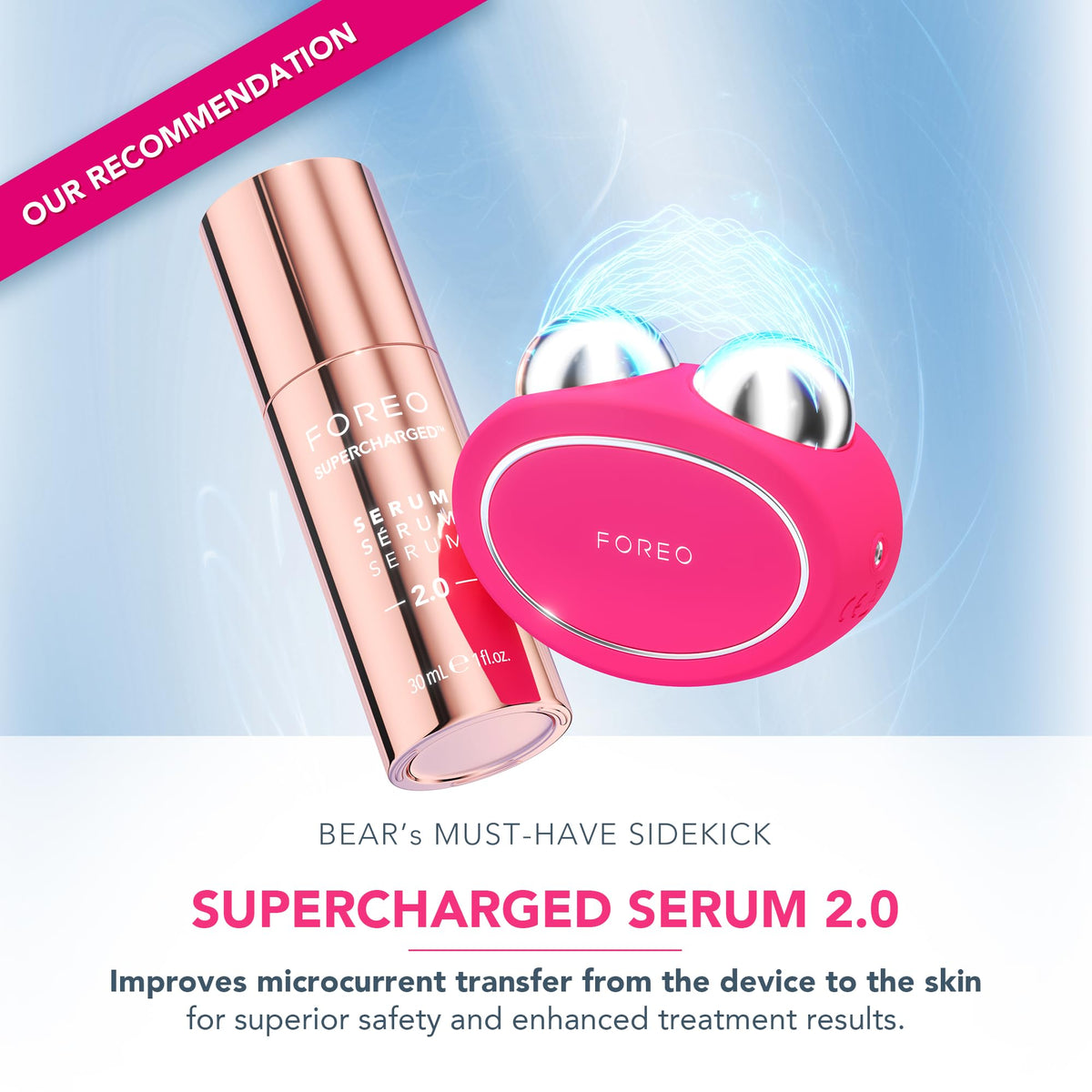 FOREO Bear 2 on facial contouring and at home firming routine