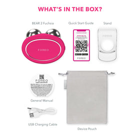 FOREO Bear 2 pairing with Supercharged Serum 2.0 for enhanced glow