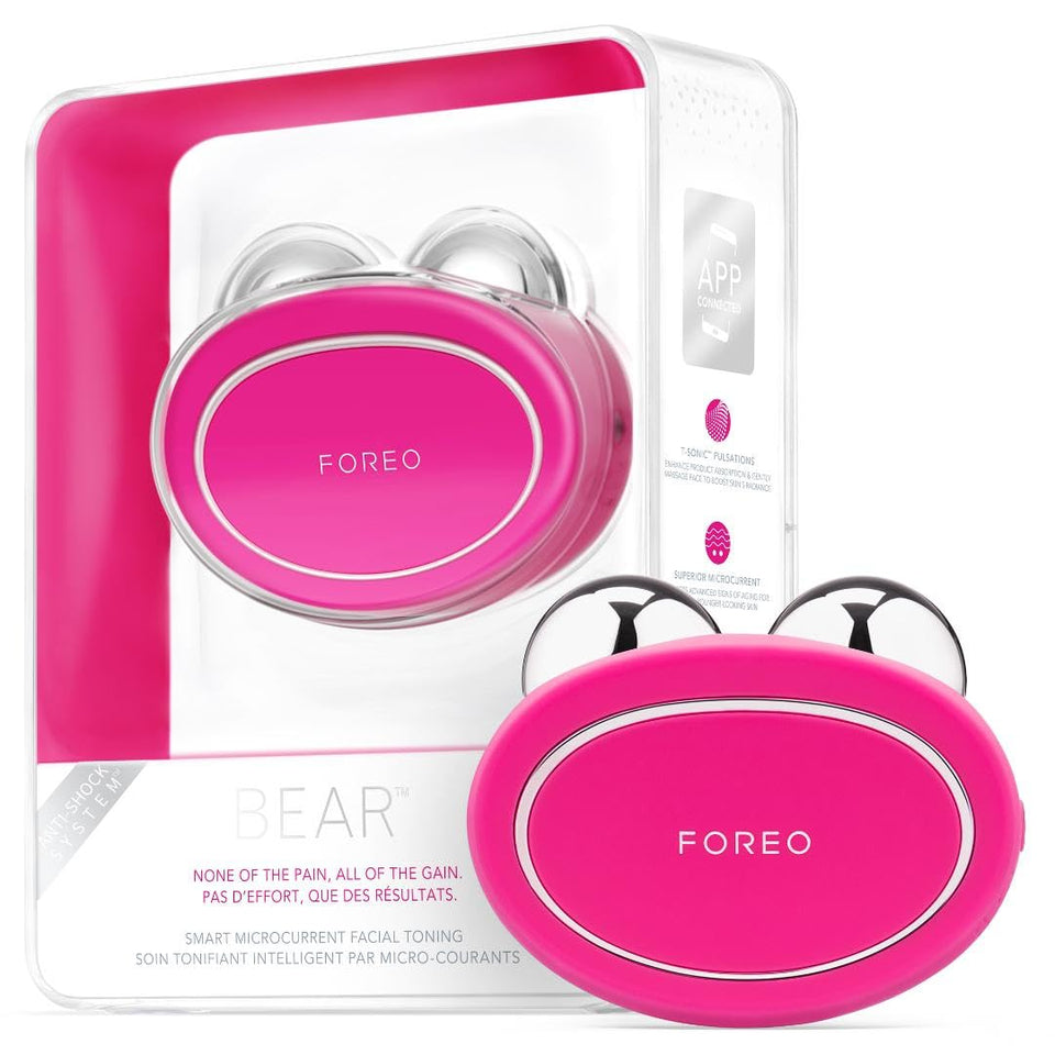 FOREO Bear front view shows its sleek design for at-home facial toning