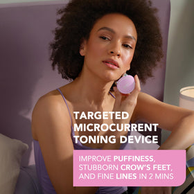 FOREO BEAR Mini two microcurrent spheres delivering focused skin toning outcomes.