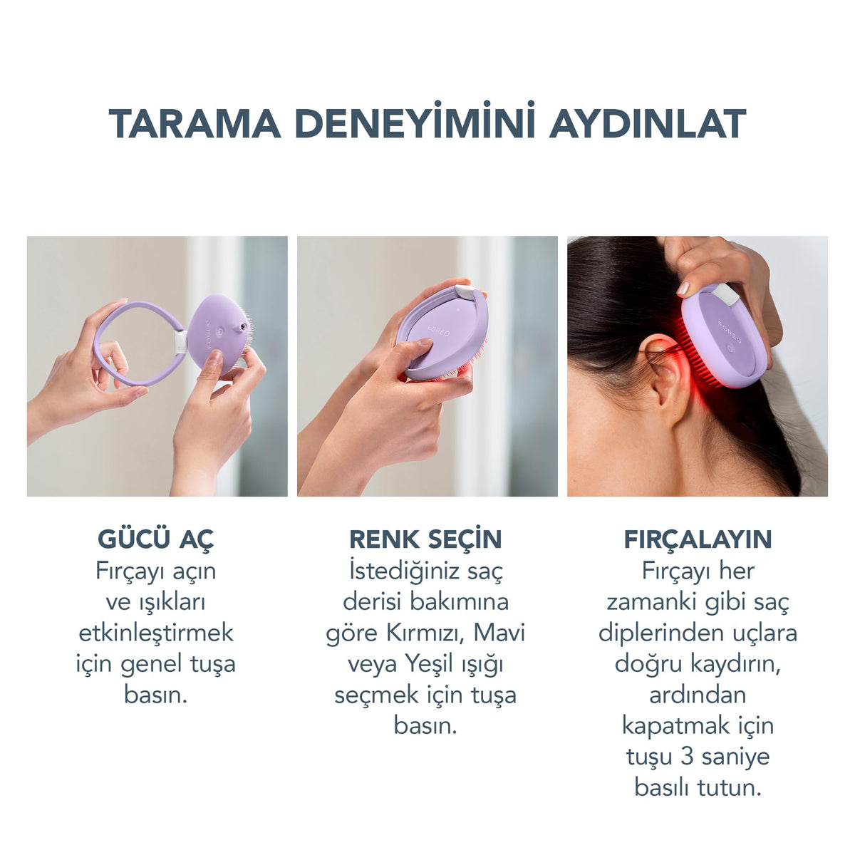 FOREO Flip Play works gently for fine hair and robust for thick hair