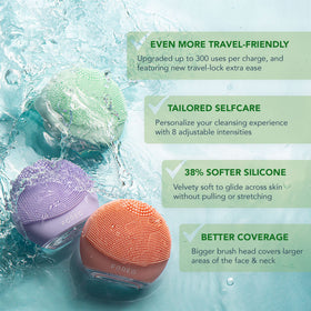 FOREO LUNA 4 go enhances serum absorption with its 2-in-1 design.