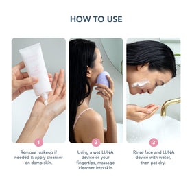 FOREO LUNA Micro-Foam Cleanser 2.0 travel packaging for on-the-go routines