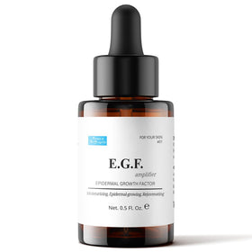 Forest of the Borges's EGF serum bottle on a clean vanity for daily skincare routine.