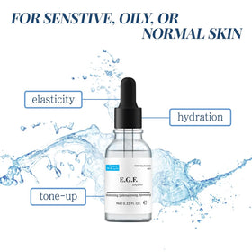 Forest of the Borges's EGF serum applying on skin demonstrates quick absorption.