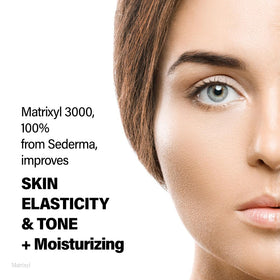 Close-up of Matrixyl 3000 Amplifier serum ingredients label.