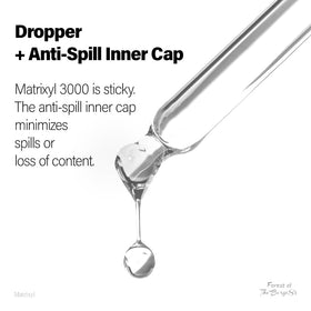 Texture close-up of Matrixyl 3000 Amplifier serum on skin.