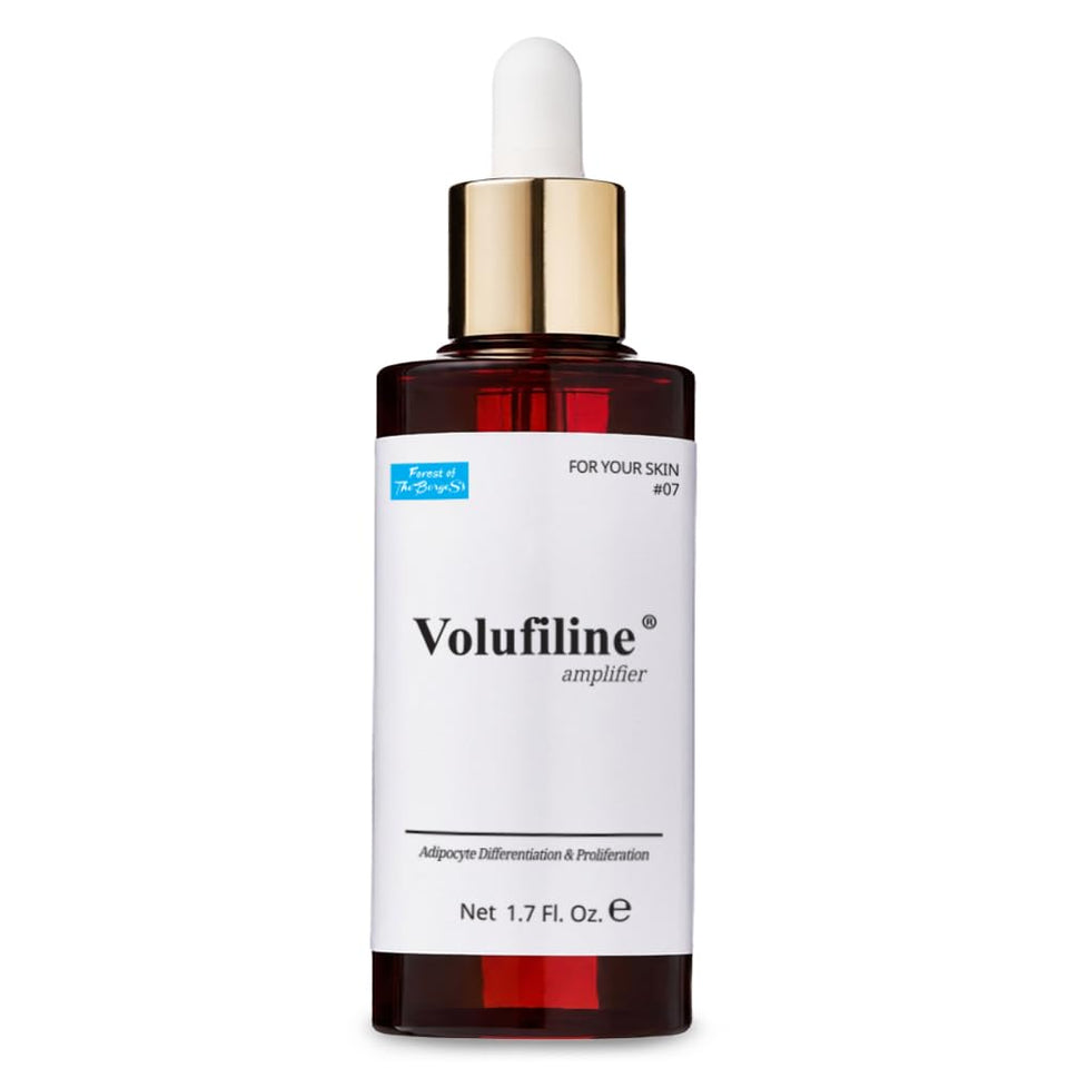 FOREST OF THE BORGES'S Volufiline Serum bottle close-up highlighting premium packaging.