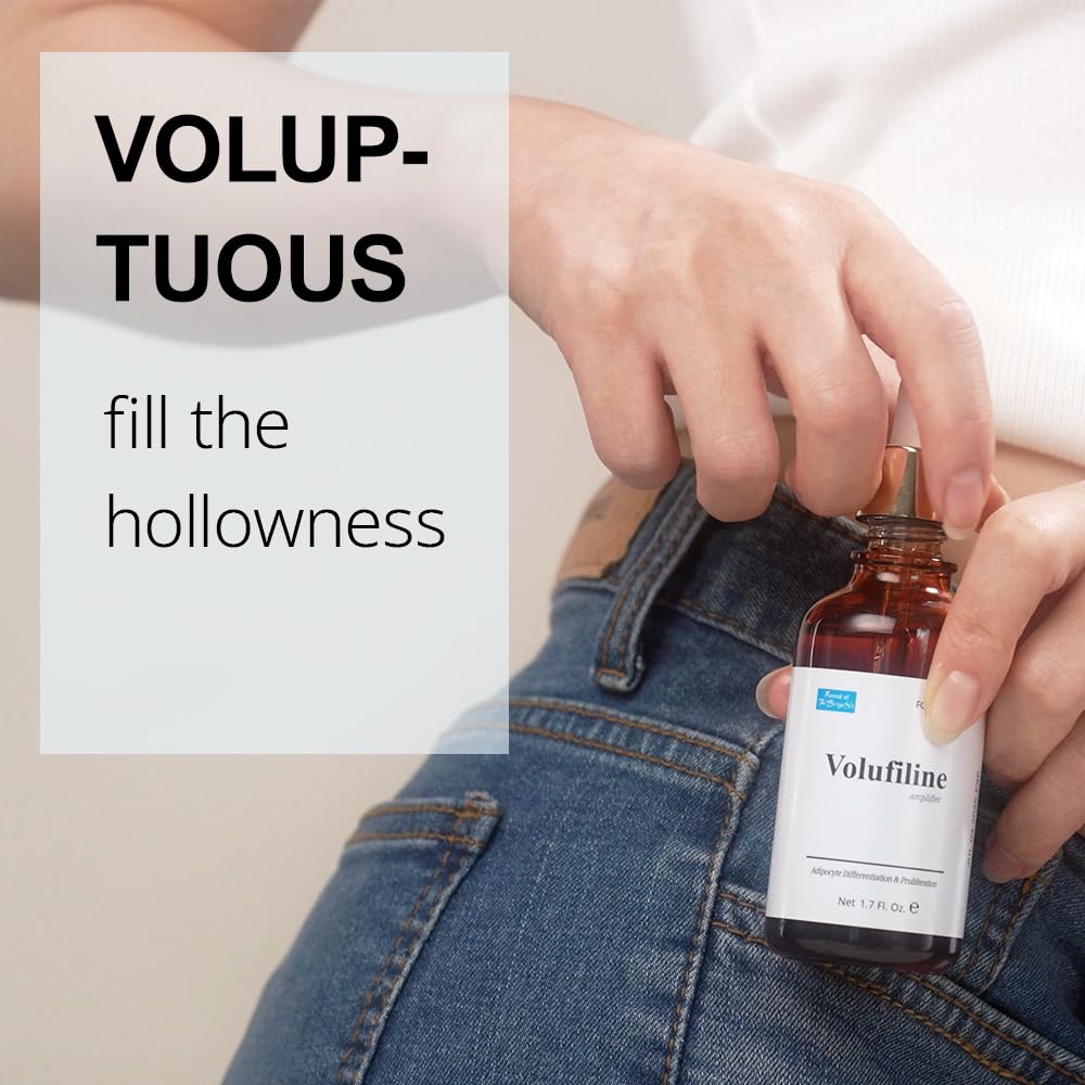 FOREST OF THE BORGES'S Volufiline Serum neck area application for smoother appearance.