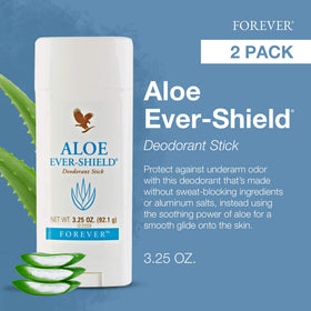 Forever Living Aloe Ever-Shield deodorant texture close-up—creamy glide for daily use.