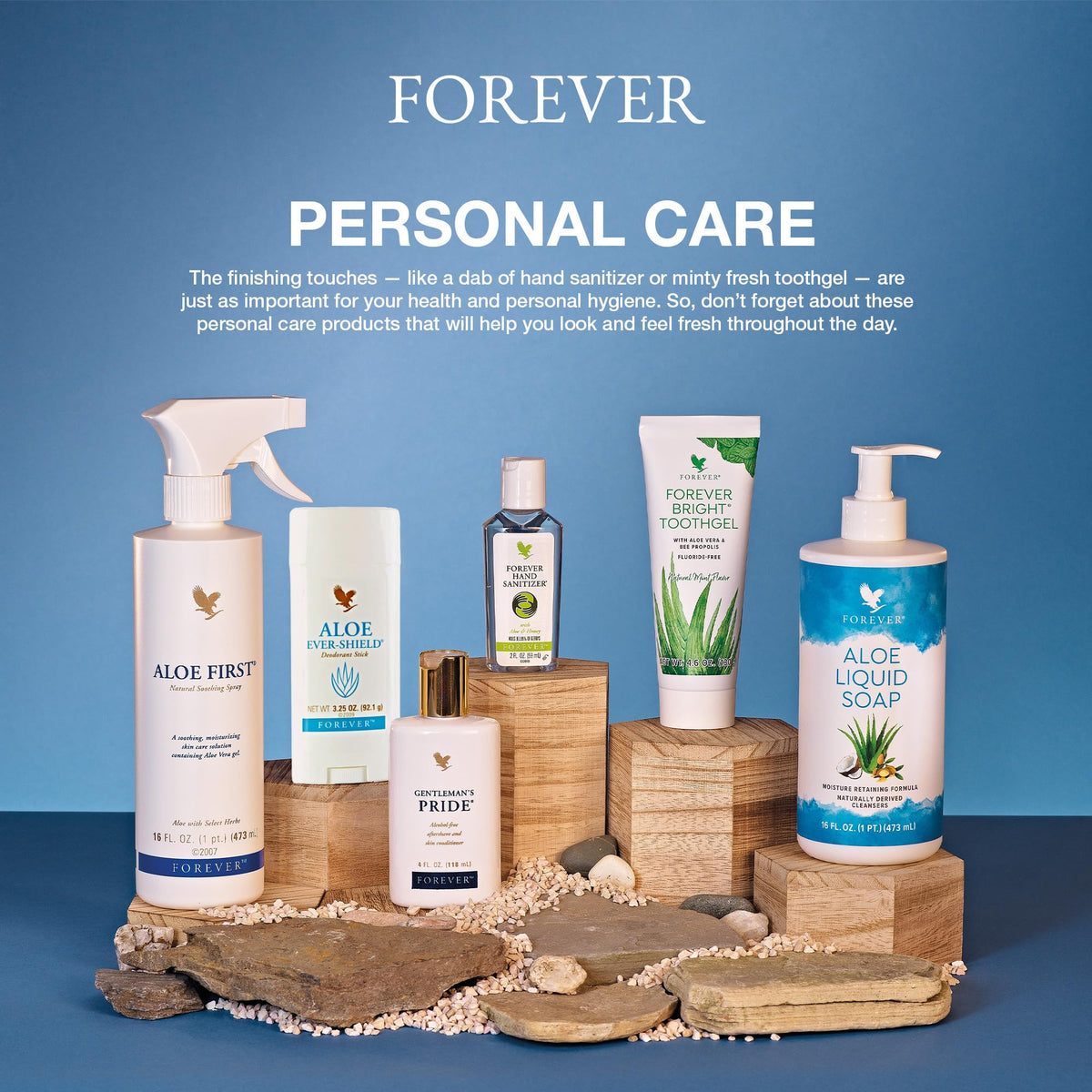 Forever Living Aloe Ever-Shield soothing aloe detail—gentle formula for sensitive skin.