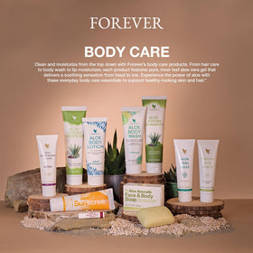 Forever Living Aloe Jojoba Shampoo final rinse shows soft and manageable hair
