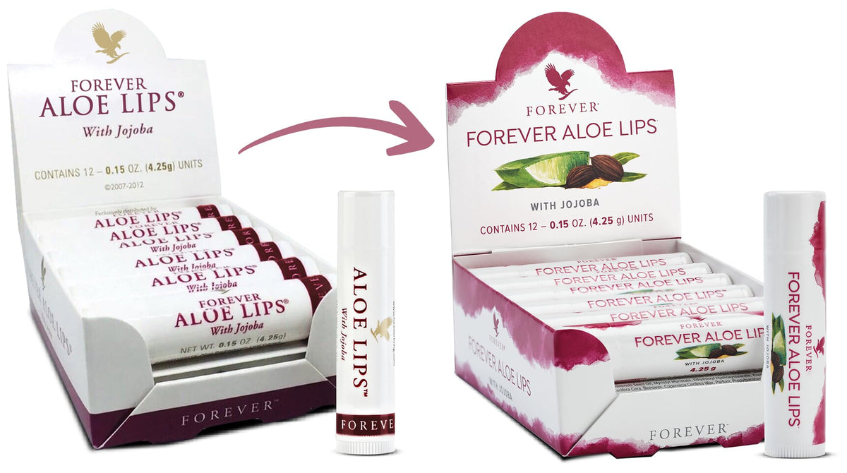 Forever Living Aloe Lips balm tube showcasing daily hydration and soft lips.