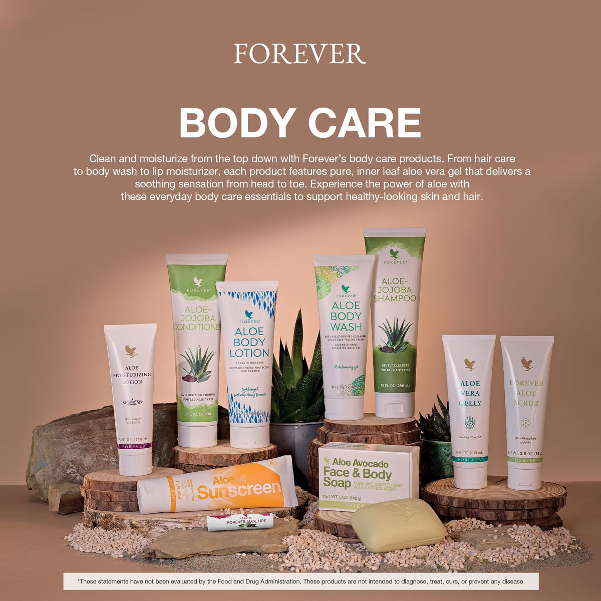 Pack of 12 Forever Aloe Lips ready for everyday lip care.