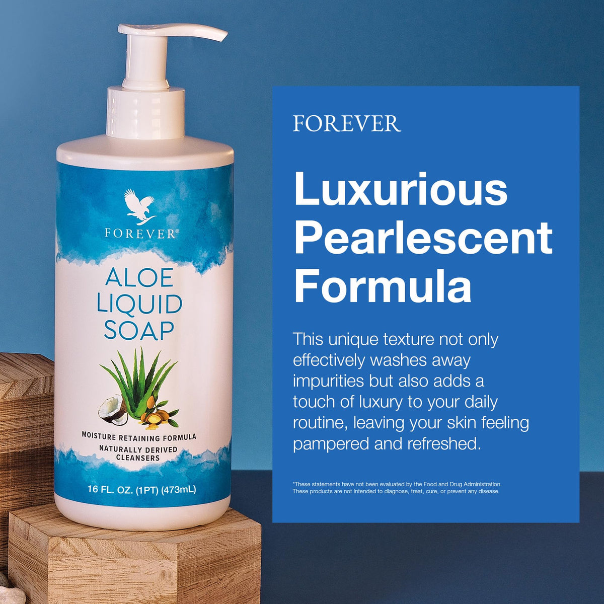 Forever Living Aloe Liquid Soap features jojoba and argan oils for balanced moisture without greasiness