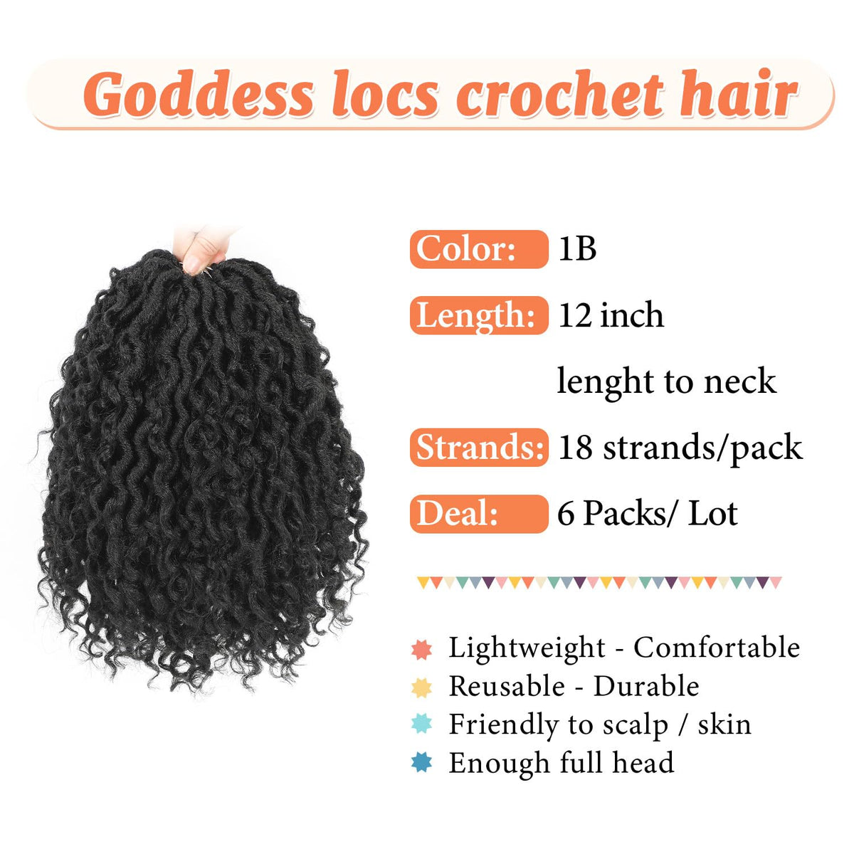 Forevery Goddess Locs 12in in hand demonstrates lightweight, fluffy texture