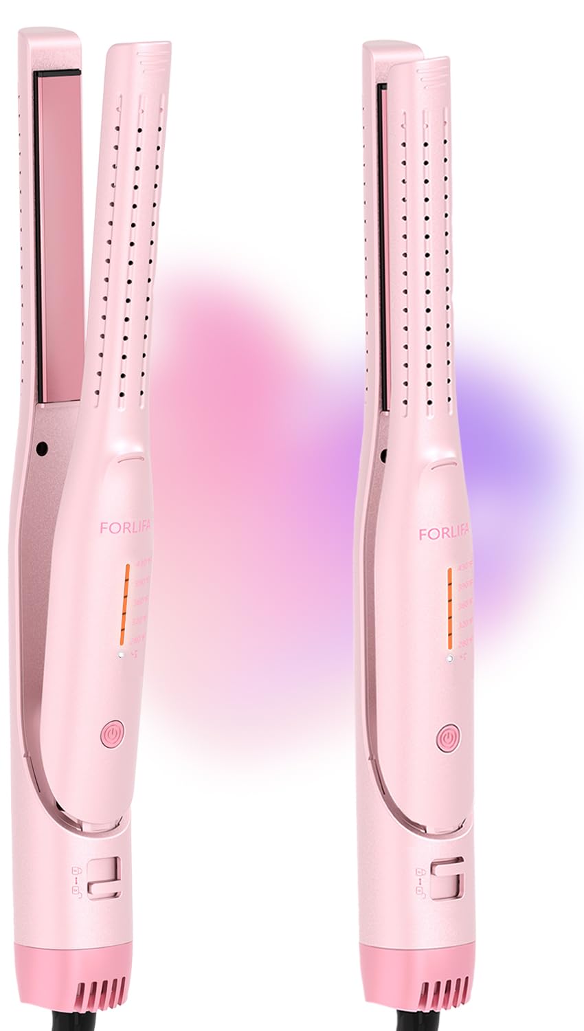 FORLIFA 0.6-inch flat iron with cool air flow for short hair styling