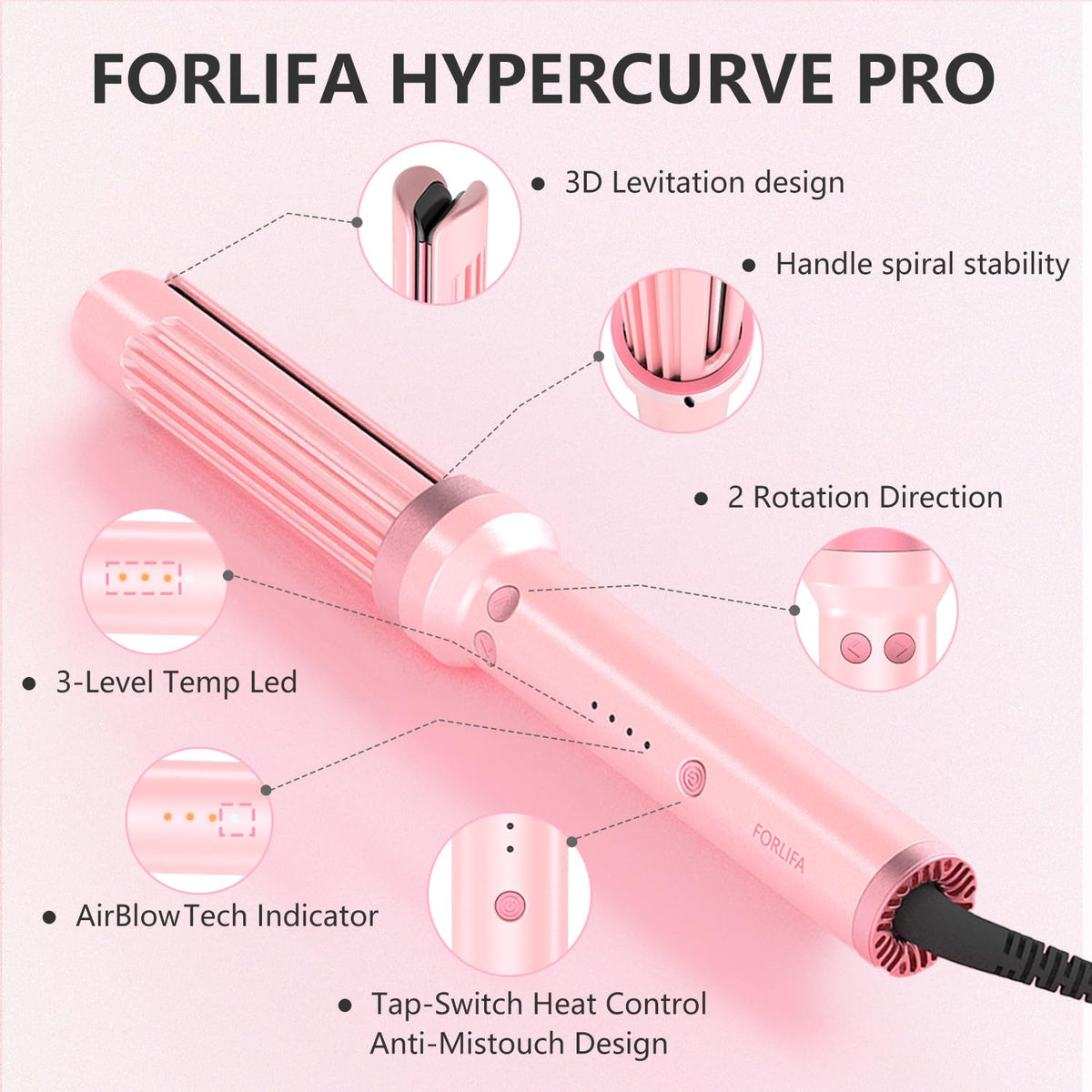 FORLIFA mermaid waves: smooth, soft curls with natural movement.
